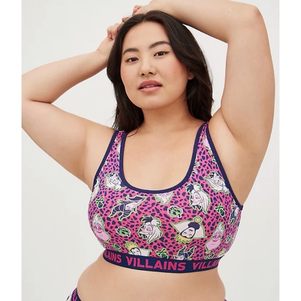 NWT Torrid Disney Villains Pink Leopard Bralette